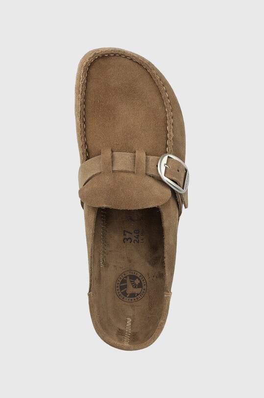 Birkenstock papuci din piele Buckley bej 1019490