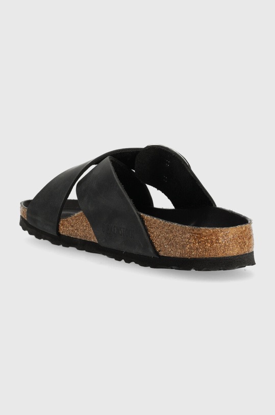 Obuwie Birkenstock klapki skórzane Siena Big Buckle 1020156 czarny