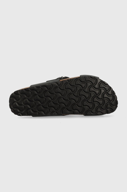Birkenstock klapki skórzane Siena Big Buckle 1020156 czarny