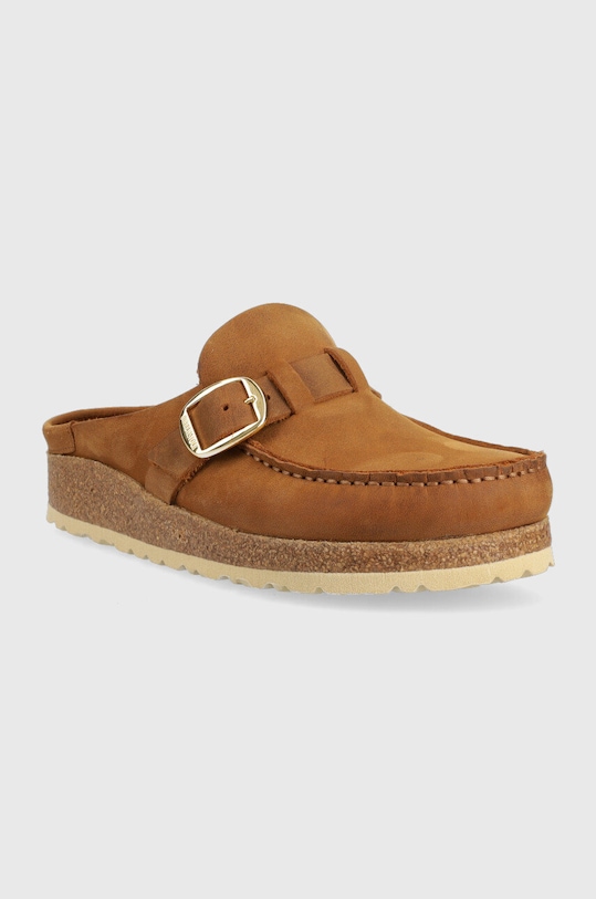 Semišové pantofle Birkenstock Buckley 1024028 hnědá SS23