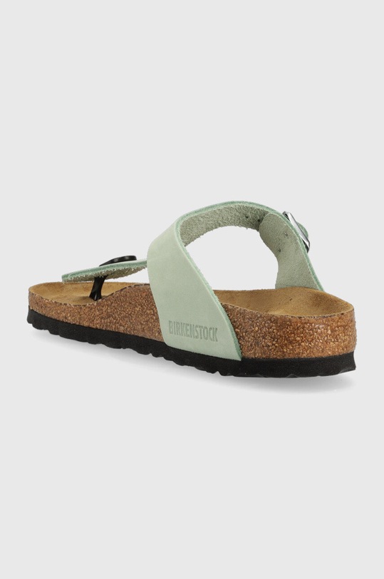 Obuwie Birkenstock japonki zamszowe Gizeh SFB 1024062 zielony