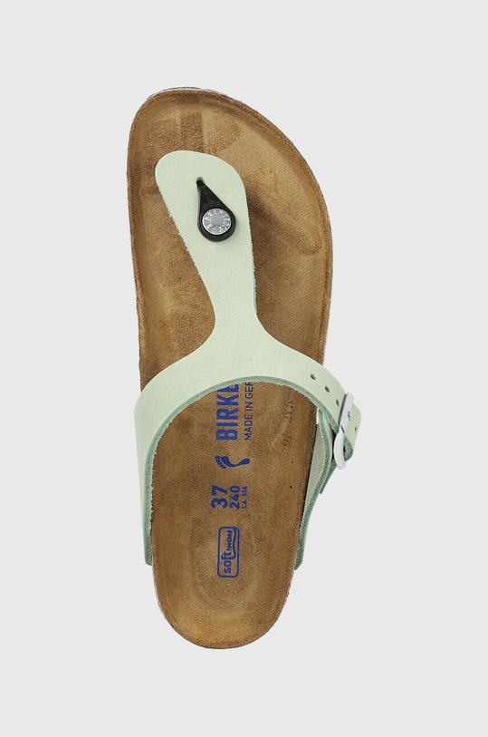 Birkenstock japonki zamszowe Gizeh SFB zielony 1024062