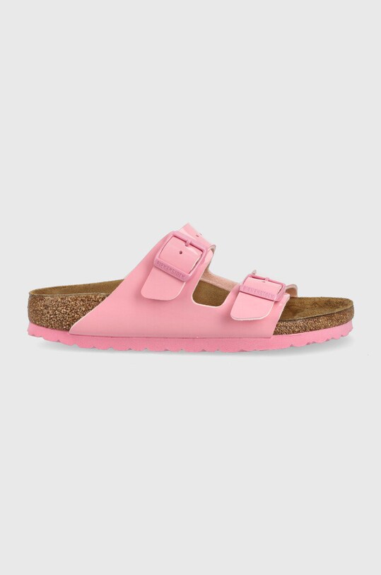 Pantofle Birkenstock Arizona imitace lakované kůže růžová 1024104