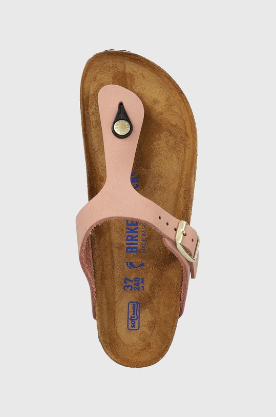Birkenstock japonki zamszowe Gizeh SFB różowy 1024106
