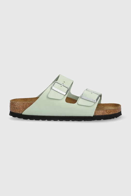 Semišové šľapky Birkenstock Arizona SFB semišová koža zelená 1024213