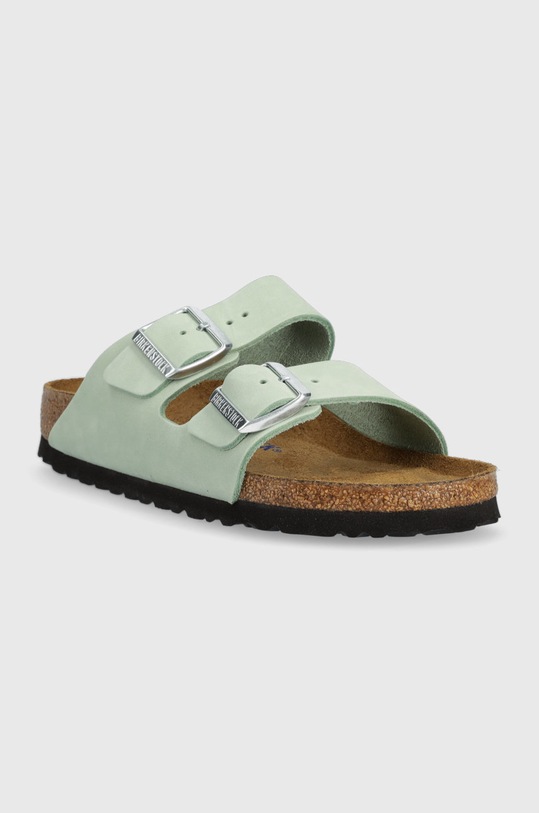 Semišové pantofle Birkenstock Arizona SFB 1024213 zelená SS23