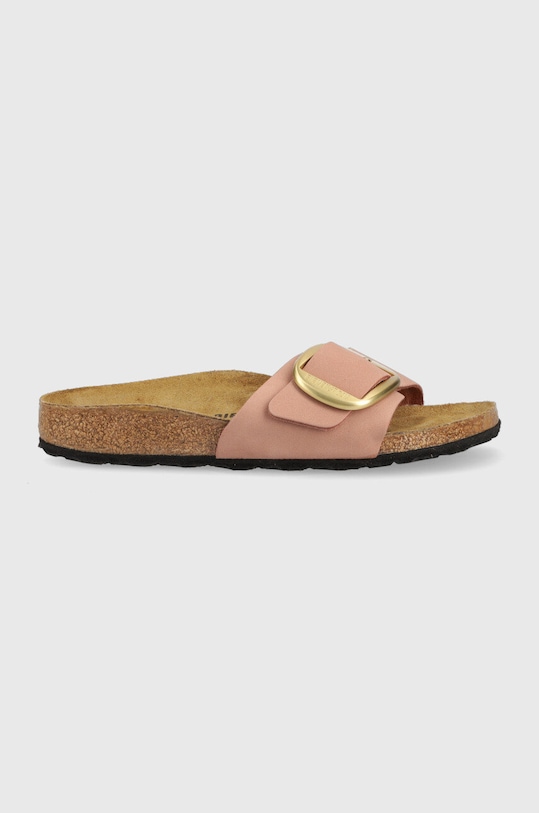 Kožne natikače Birkenstock Madrid Big Buckle brušena koža roza 1024039