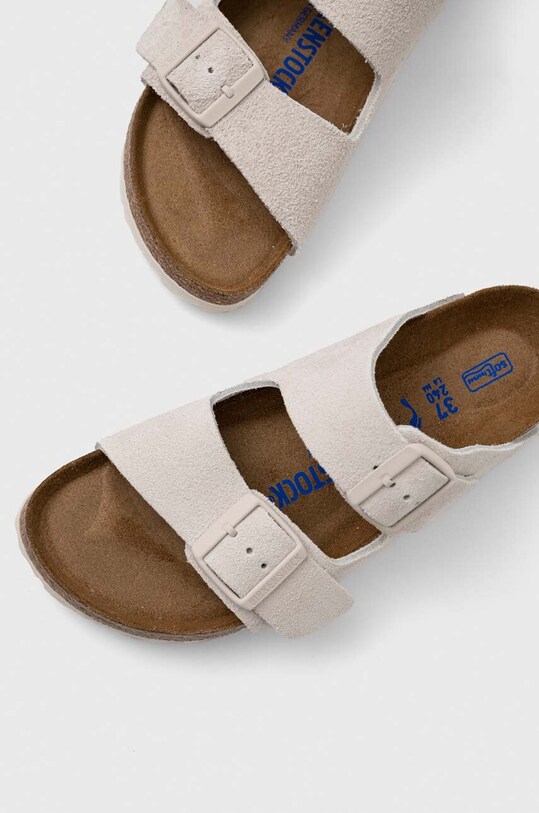 Birkenstock Arizona Soft Footbed Suede Antique White white 1024516