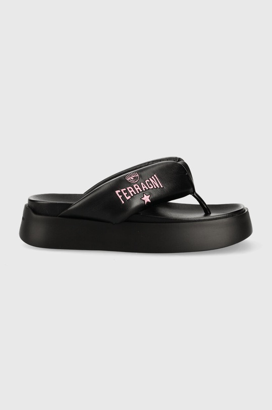 Žabky Chiara Ferragni CF3149 imitácia kože čierna CF3149.001