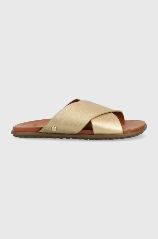 Шкіряні шльопанці UGG Solivan Crossband віденський золотий 1144973.PGMT