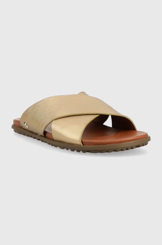 Шкіряні шльопанці UGG Solivan Crossband 1144973.PGMT золотий SS23