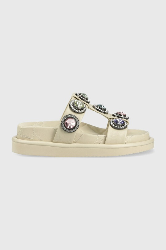 Kurt Geiger London klapki skórzane Orson 5-8 cm szary 9107144109.BONE