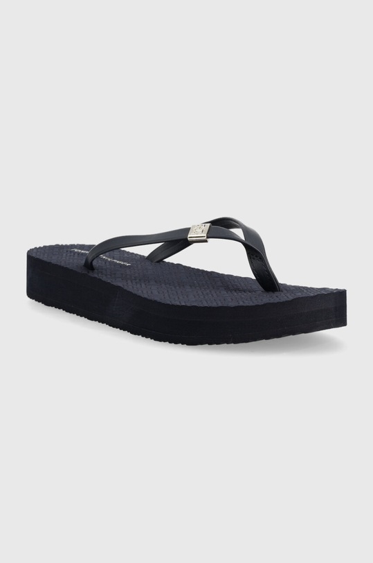 Obuv Žabky Tommy Hilfiger TH MONOGRAM FLAT SANDAL FW0FW06964 tmavomodrá