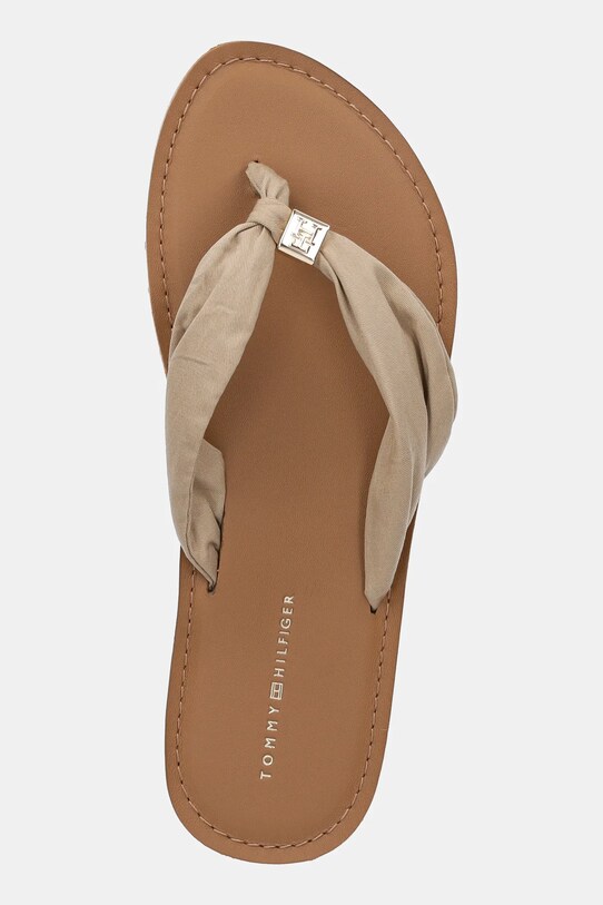 Tommy Hilfiger japonki TH ELEVATED BEACH SANDAL beżowy FW0FW06985