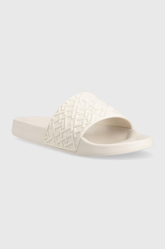 Pantofle Tommy Hilfiger TH MONOGRAM POOL SLIDE FW0FW06987 bílá AW23
