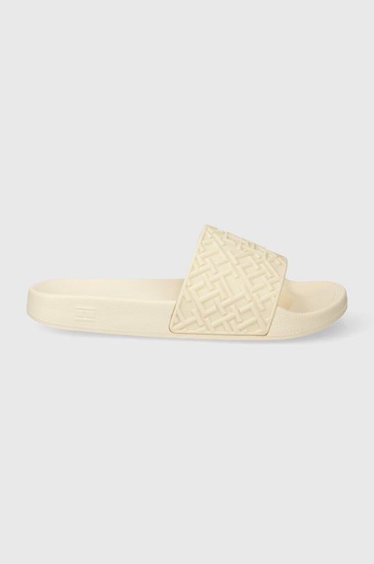 Tommy Hilfiger papuci TH MONOGRAM POOL SLIDE sintetic bej FW0FW06987