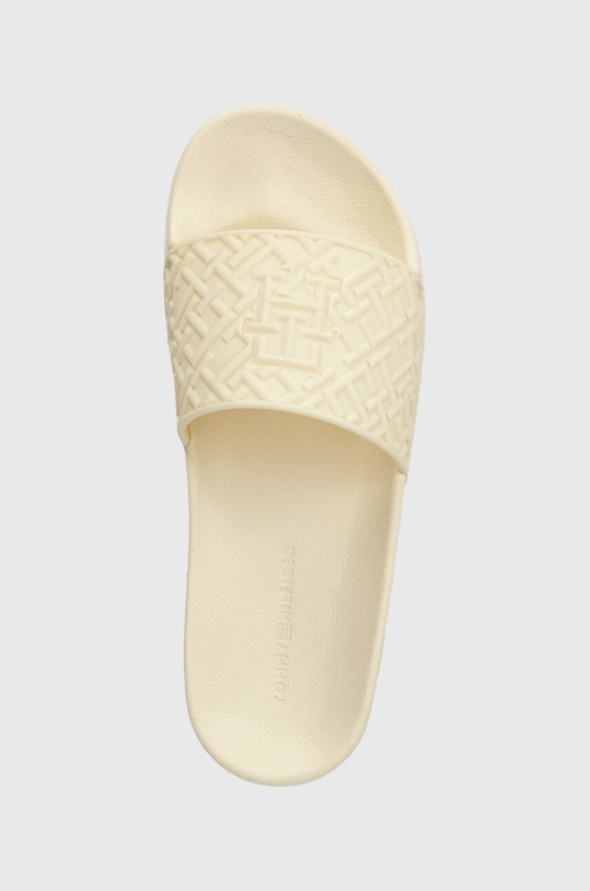Tommy Hilfiger papuci TH MONOGRAM POOL SLIDE bej FW0FW06987