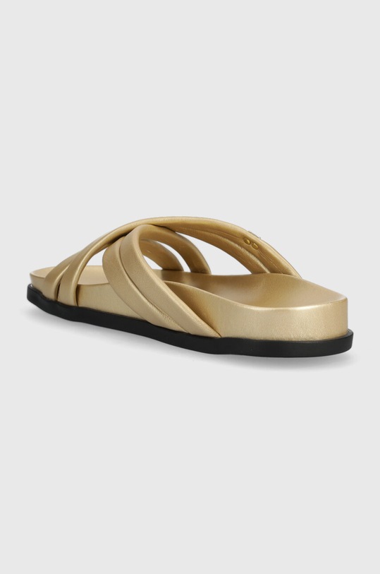 Cipők Tommy Hilfiger bőr papucs STRAP FEMININE SANDAL GOLDEN FW0FW06994 arany