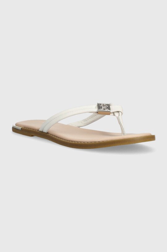 Kožené žabky Tommy Hilfiger TH ELEVATED THONG FW0FW06998 biela SS23