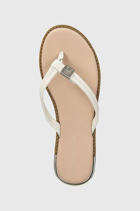 Kožne japanke Tommy Hilfiger TH ELEVATED THONG bijela FW0FW06998