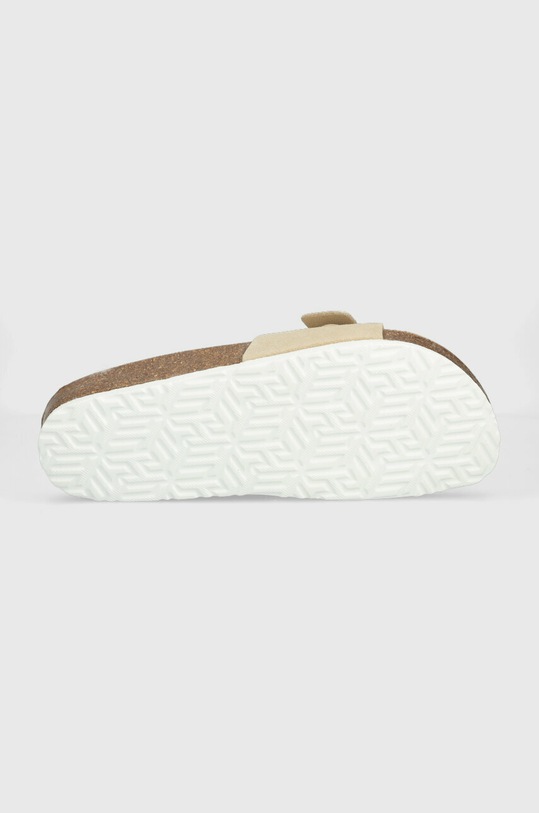 Tommy Hilfiger klapki zamszowe TH MULE SANDAL SUEDE FW0FW07071 beżowy