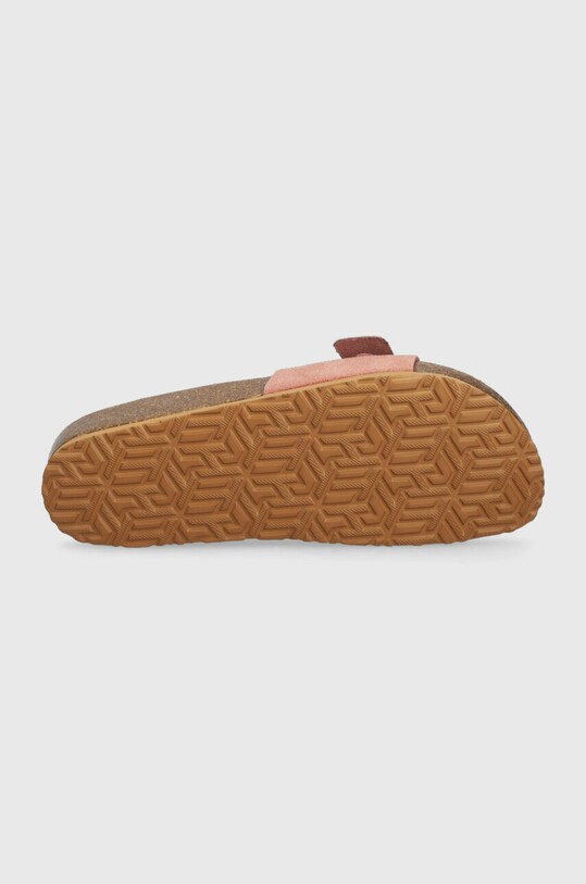 Tommy Hilfiger klapki zamszowe TH MULE SANDAL SUEDE FW0FW07071 różowy