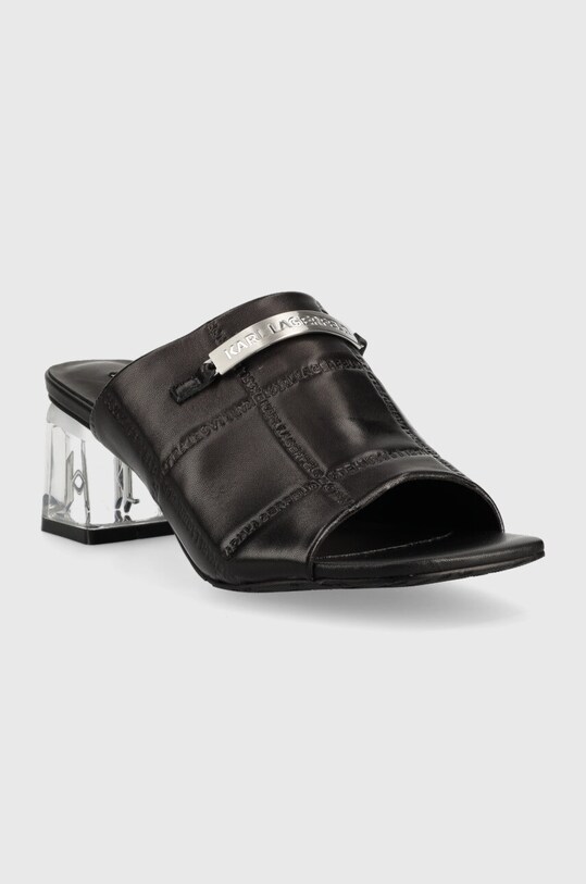 Karl Lagerfeld klapki skórzane ICE BLOK KL33603.000 czarny SS23