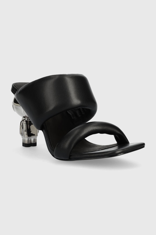 Karl Lagerfeld klapki skórzane IKON HEEL KL39005.000 czarny SS23