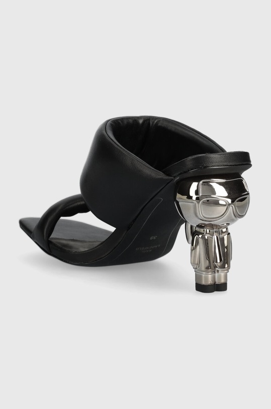 Obuwie Karl Lagerfeld klapki skórzane IKON HEEL KL39005.000 czarny