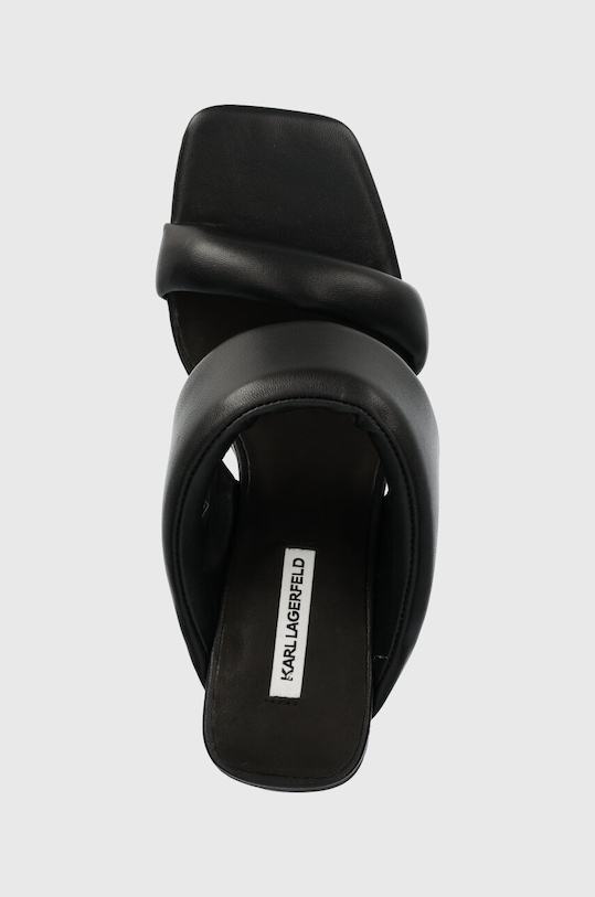 Karl Lagerfeld klapki skórzane IKON HEEL czarny KL39005.000