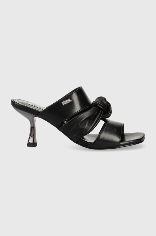 Karl Lagerfeld klapki skórzane PANACHE 5-8 cm czarny KL30126.000