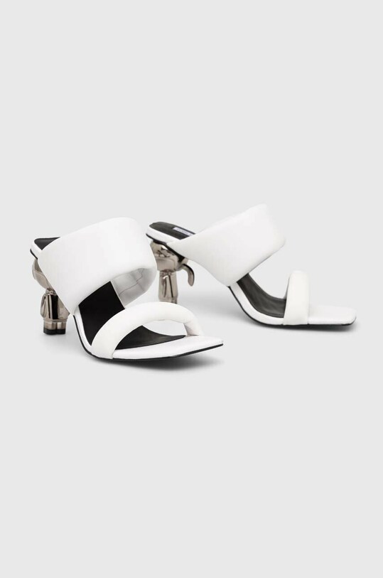 Kožené šľapky Karl Lagerfeld IKON HEEL KL39005.011 biela SS23