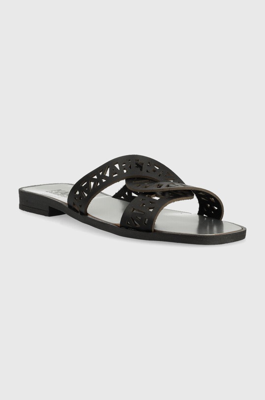 Karl Lagerfeld klapki skórzane SKOOT KL80429.000 czarny SS23