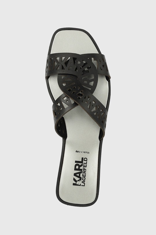 Karl Lagerfeld klapki skórzane SKOOT czarny KL80429.000