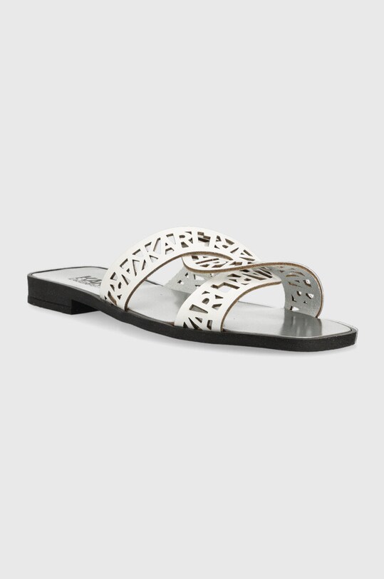 Karl Lagerfeld klapki skórzane SKOOT KL80429.011 biały SS23