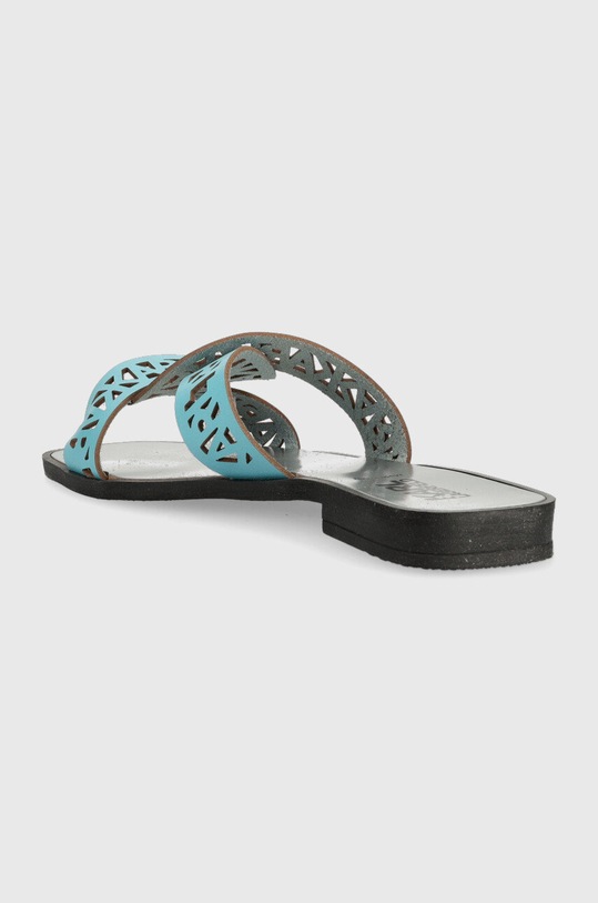 Παπούτσια Δερμάτινες παντόφλες Karl Lagerfeld SKOOT KL80429.0TQ τιρκουάζ