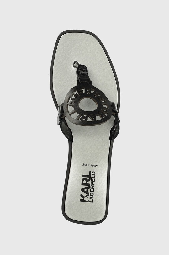 Karl Lagerfeld japonki skórzane SKOOT czarny KL80408.000