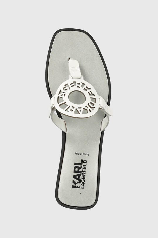 Karl Lagerfeld bőr flip-flop SKOOT fehér KL80408.011