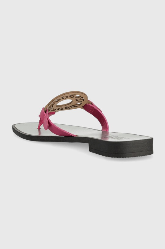 Karl Lagerfeld japonki skórzane SKOOT różowy KL80408.0FP