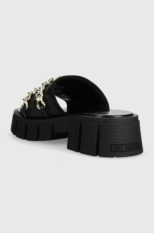 Obuwie Love Moschino klapki skórzane JA28586G0GIE0000 czarny