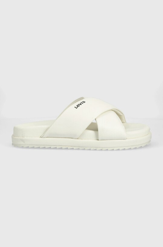Pantofle Levi's Lydia imitace kůže bílá D7527.0002