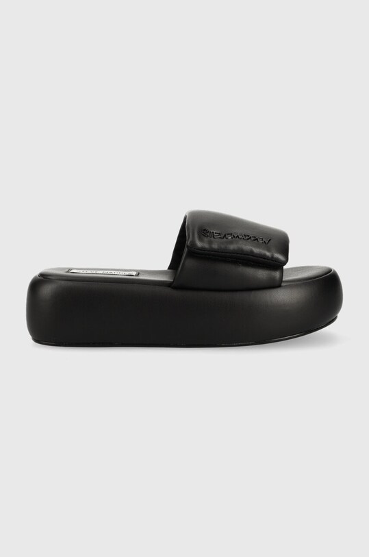 Steve Madden klapki Swoosh 5-8 cm czarny SM11002446.001