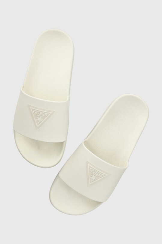 Guess klapki GUESS BEACH SLIPPERS syntetyczny biały E3GZ12.BB00F.G011