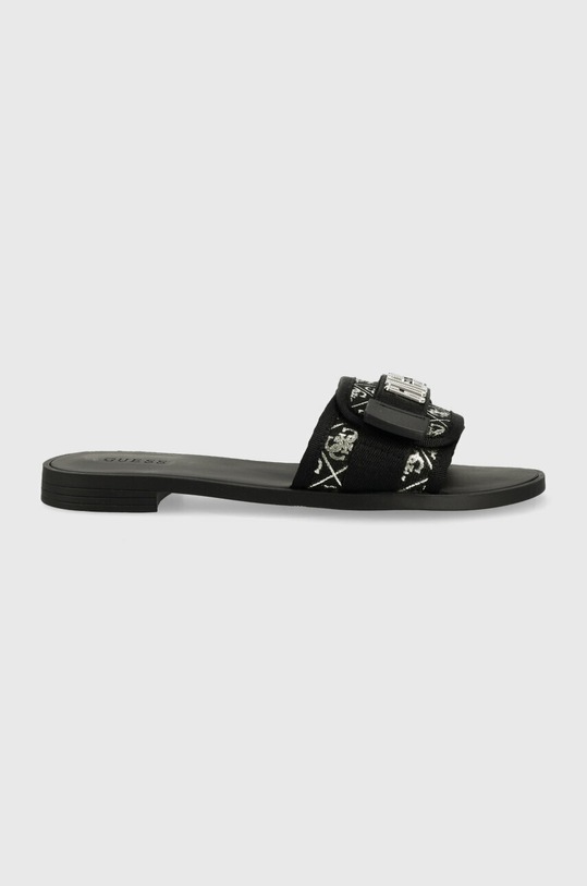 Guess klapki ELYZE2 tekstylny czarny FL6E2L.FAL19.BLKPL