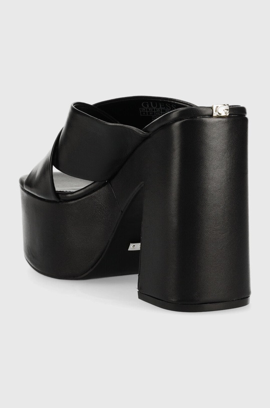 Boty Kožené pantofle Guess LANTZ2 FL6TZ2.LEA03.BLACK černá