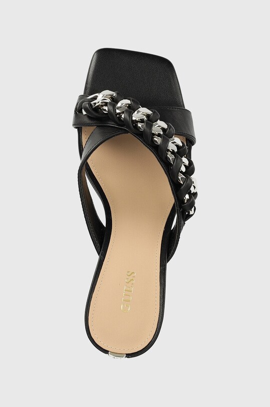 Kožne natikače Guess VALALY crna FL6VLY.LEA03.BLACK