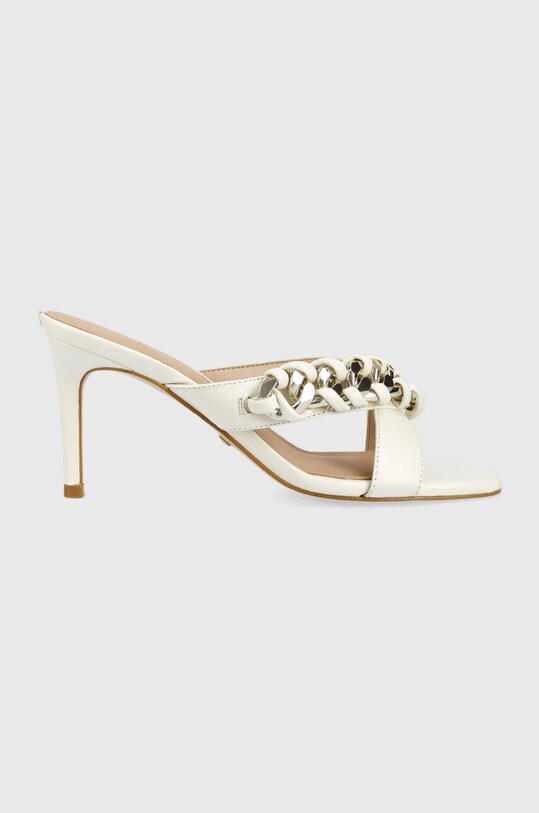Guess slapi de piele VALALY subțire alb FL6VLY.LEA03.WHITE