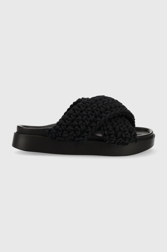 Inuikii klapki Woven tekstylny czarny 70104.105.Black