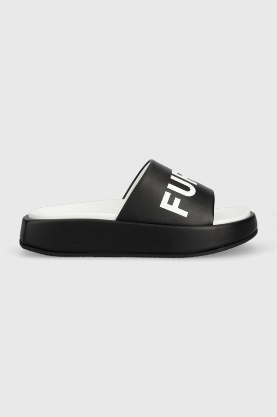 Furla ciabatte slide Real Fusbet finta pelle fiore nero YE20REA.BX0766.P1900