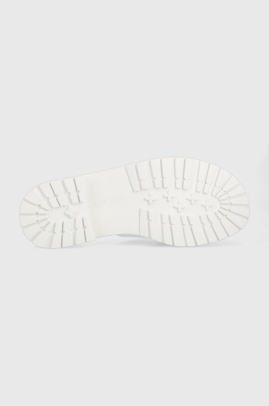 Δερμάτινες παντόφλες Lauren Ralph Lauren Kelsie 802896838001.WHITE λευκό